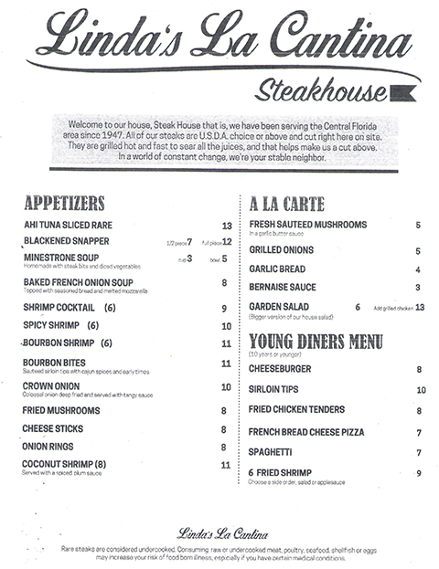 Menu Page 1