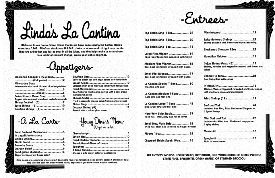 Menu Page 1